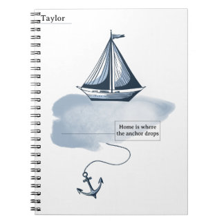 Caderno Espiral Notebook Anchor e Beach