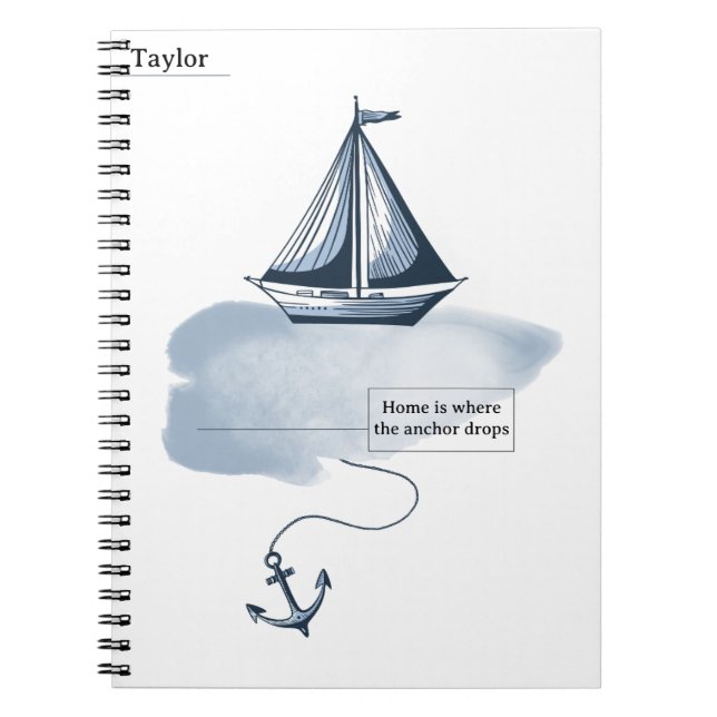 Caderno Espiral Notebook Anchor e Beach (Frente)