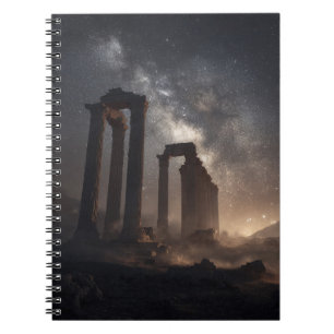 Caderno Espiral Notebook Ancional Ruins Starry Galaxy