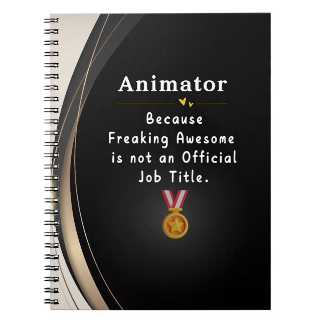 Caderno Espiral Notebook animador - Oferta engraçada e motivaciona (Frente)