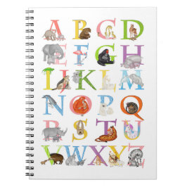 Caderno Espiral Notebook Animal ABC