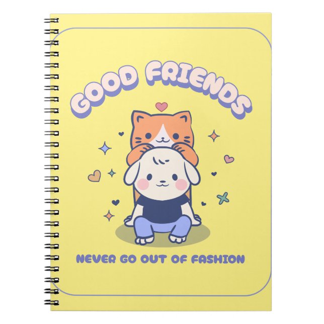 Caderno Espiral Notebook animal bonito (Frente)