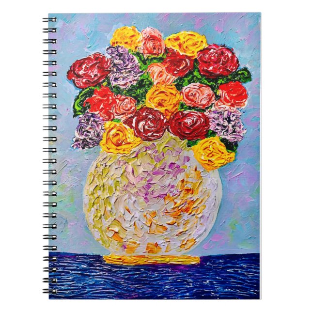Caderno Espiral Notebook antigo Buquê Timey (Frente)