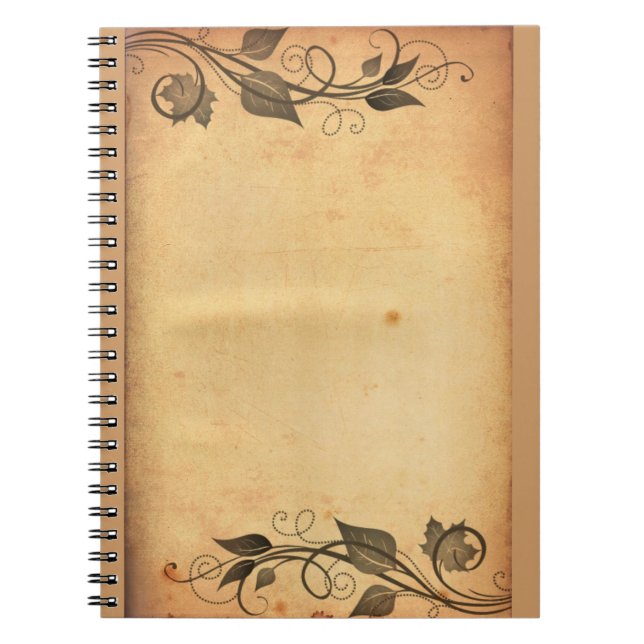 Caderno Espiral Notebook antigo vintage (Frente)