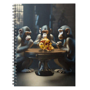 Caderno Espiral Notebook Apes Curioso