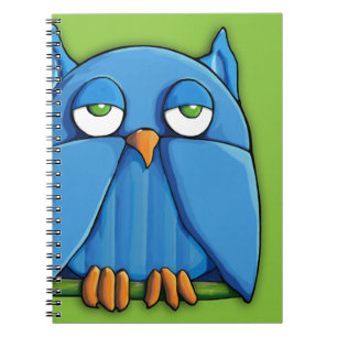 Caderno Espiral Notebook Aqua Owl verde 2