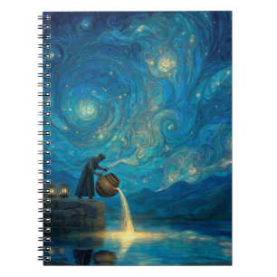 Caderno Espiral Notebook Aquarius Zodiac