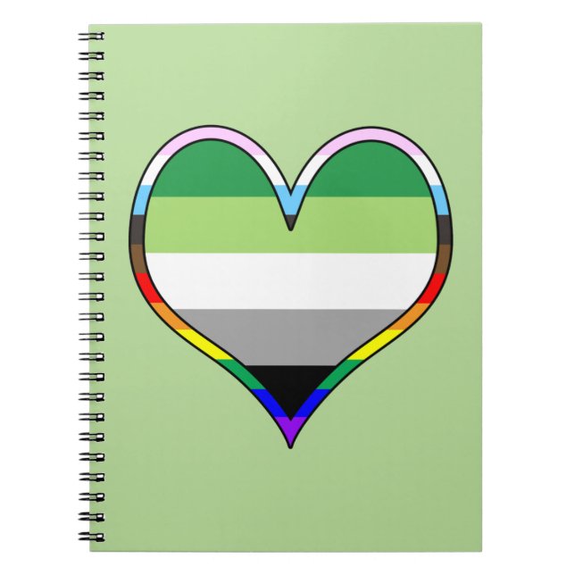 Caderno Espiral Notebook Aro Pride Heart (Frente)