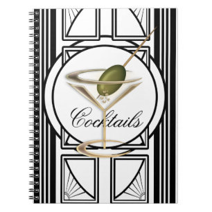 Caderno Espiral Notebook Art Deco Cocktail