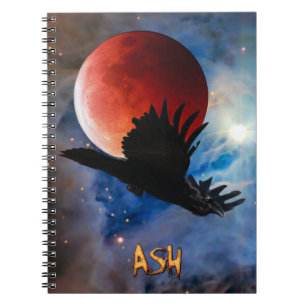 Caderno Espiral Notebook ASH Mystical Raven & Eclipse Moon