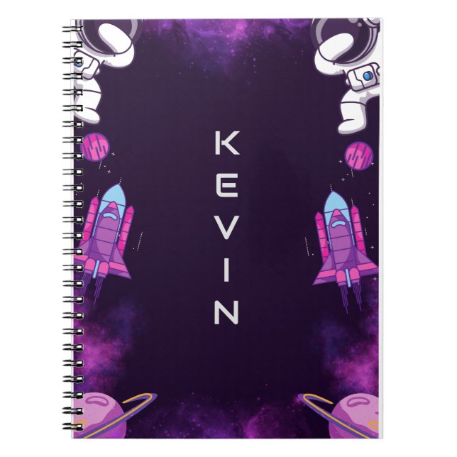 Caderno Espiral Notebook astronauta (Frente)