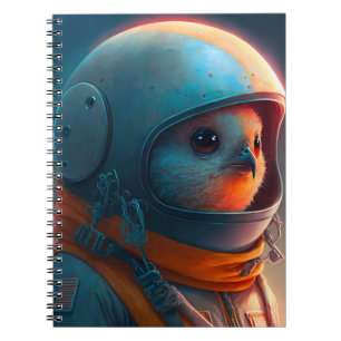Caderno Espiral Notebook Astronauta para Aves Adorável