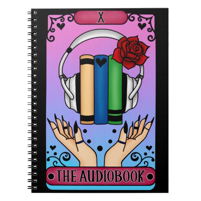 Caderno Espiral Notebook Audiobook Tarot (Frente)