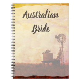 Caderno Espiral Notebook australiano de pelagem noiva
