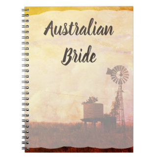 Caderno Espiral Notebook australiano de pelagem noiva