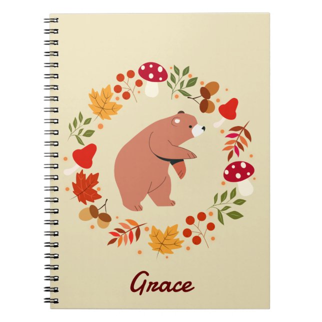 Caderno Espiral Notebook Autumn Bear Spiral (Frente)