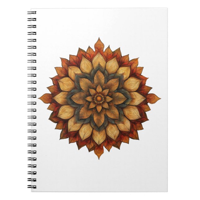 Caderno Espiral Notebook Autumn Mandala Floral (Frente)