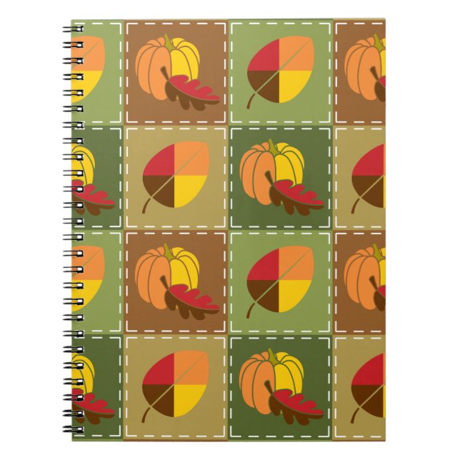 Caderno Espiral Notebook Autumn Quilt (Frente)