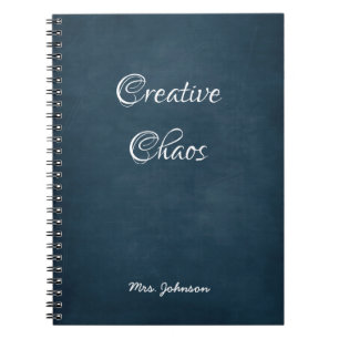 Caderno Espiral Notebook Azul Creative Chaos