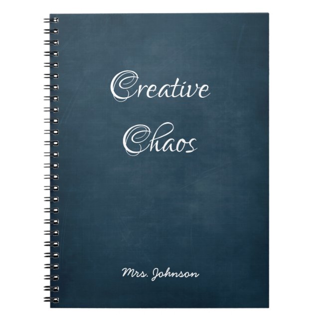 Caderno Espiral Notebook Azul Creative Chaos (Frente)