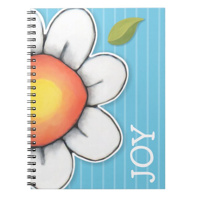 Caderno Espiral Notebook azul Daisy Joy (Frente)