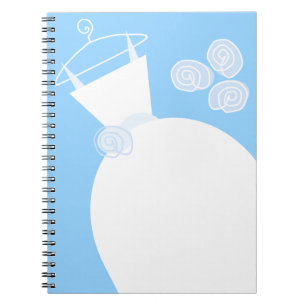 Caderno Espiral Notebook Azul de Casamento
