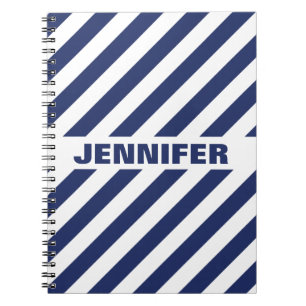 Caderno Espiral Notebook Azul E Branco Com Largura