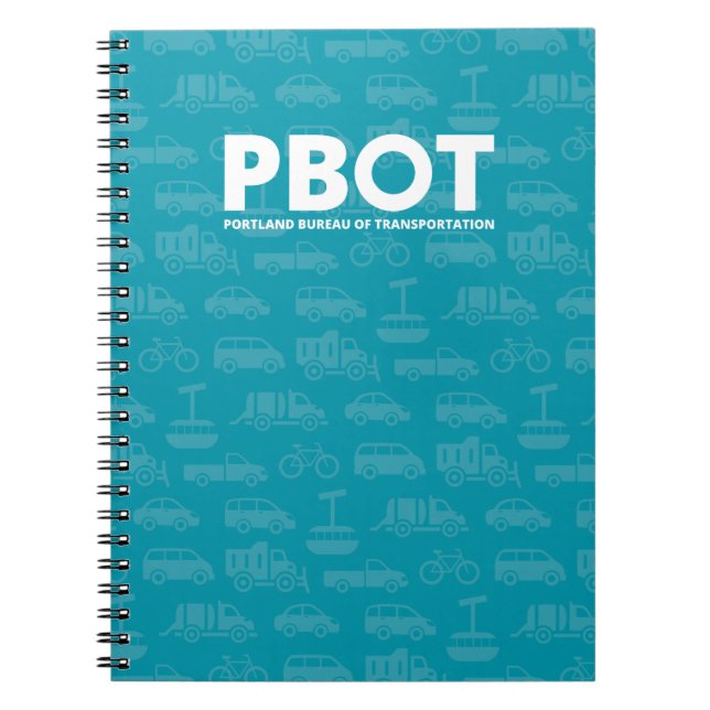 Caderno Espiral Notebook azul PBOT (Frente)