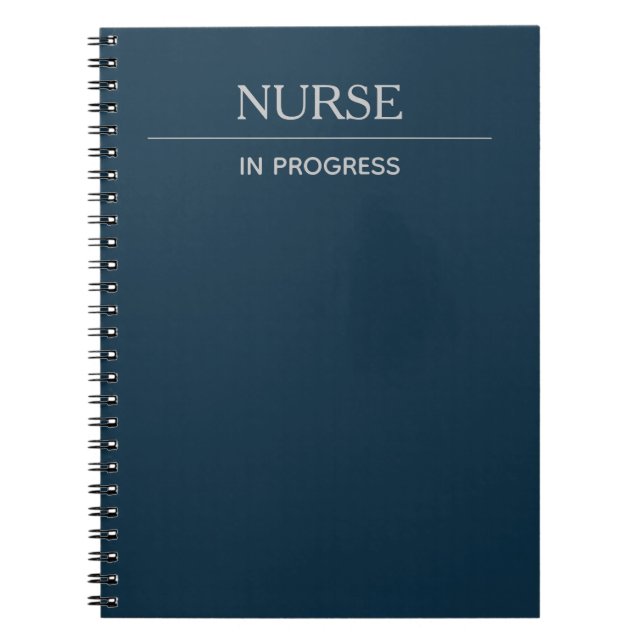 Caderno Espiral Notebook Azul Profundo Personalizado Simples Enfer (Frente)