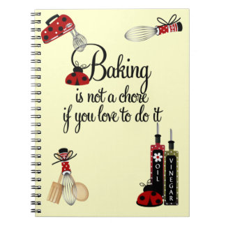 Caderno Espiral Notebook Baking Lady Bug
