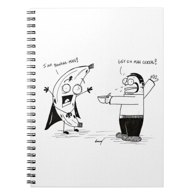 Caderno Espiral Notebook Banana Man Encantado (Frente)