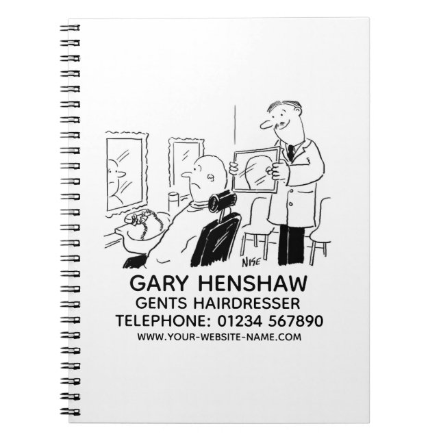 Caderno Espiral Notebook Barbers ou Gents Hairdresser (Frente)