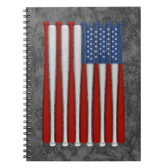 Caderno Espiral Notebook Baseball America (EUA) (Frente)