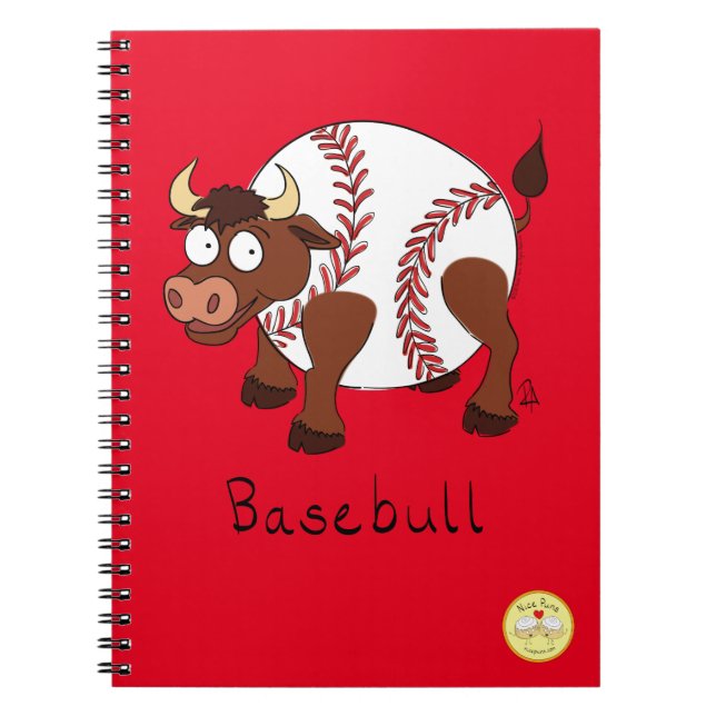Caderno Espiral Notebook Baseball Engraçado (Frente)
