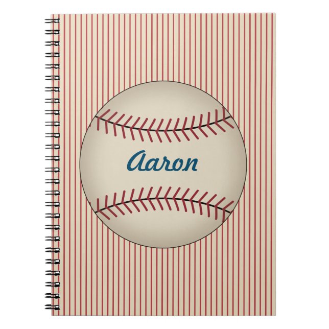 Caderno Espiral Notebook Baseball Personalizado (Frente)