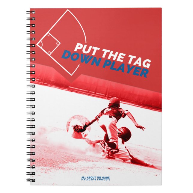 Caderno Espiral Notebook Baseball Player (Frente)