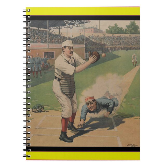 Caderno Espiral Notebook Baseball Poster (Frente)