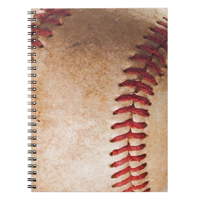 Caderno Espiral Notebook Baseball Trabalho de arte (Frente)