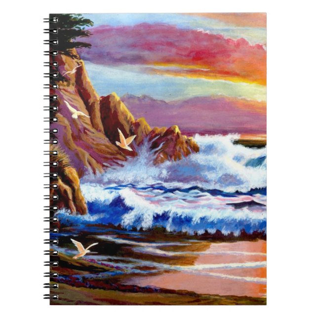 Caderno Espiral Notebook Beach Sunrise (Frente)