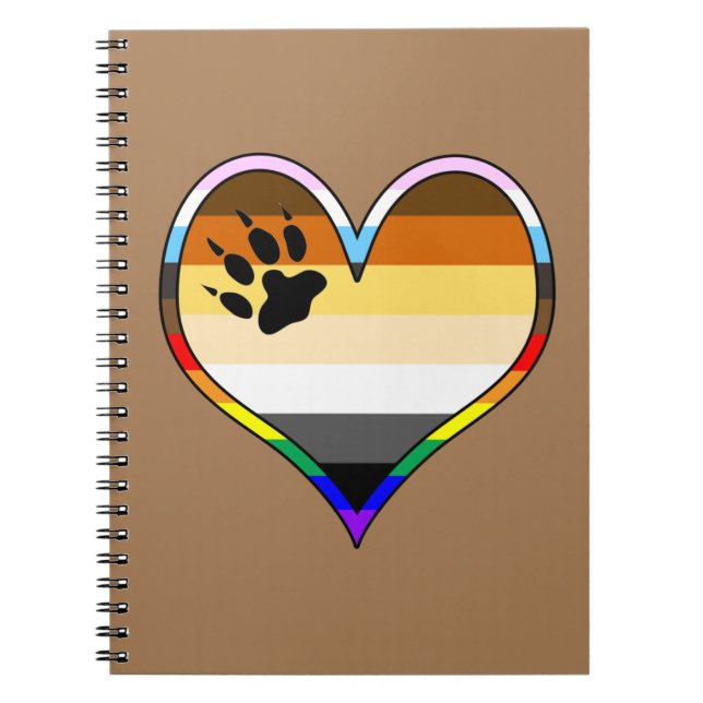 Caderno Espiral Notebook Bear Pride Heart (Frente)