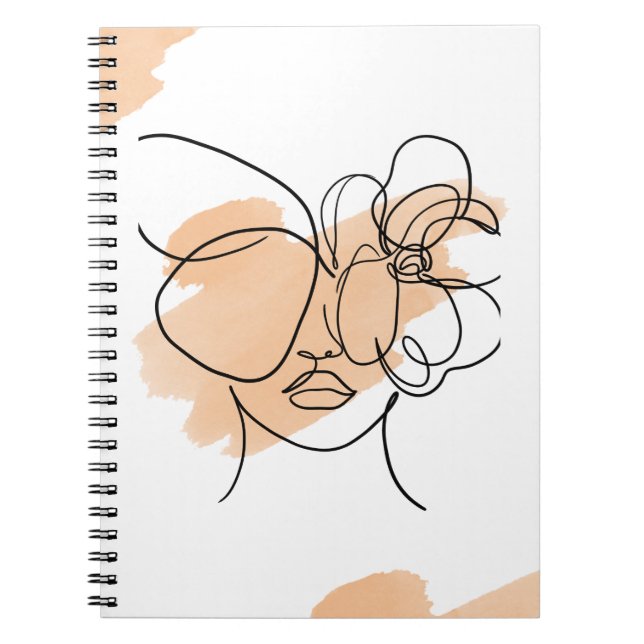 Caderno Espiral Notebook Beige Abstrato Art Spiral (Frente)