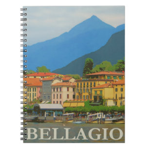 Caderno Espiral Notebook Bellagio Itália Poster