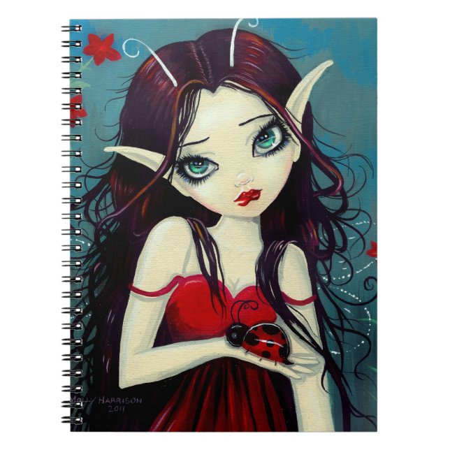 Caderno Espiral Notebook Big Eye Fairy e Ladybug (Frente)