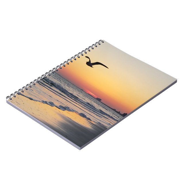 Caderno Espiral Notebook Bird over Atlantic City (Left Side)