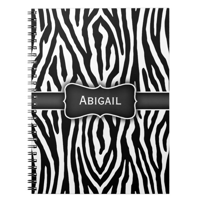 Caderno Espiral Notebook Black and White Zebra Stripe (Frente)