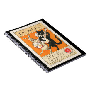 Caderno Espiral Notebook Black Cat and Bunny tocando banjo