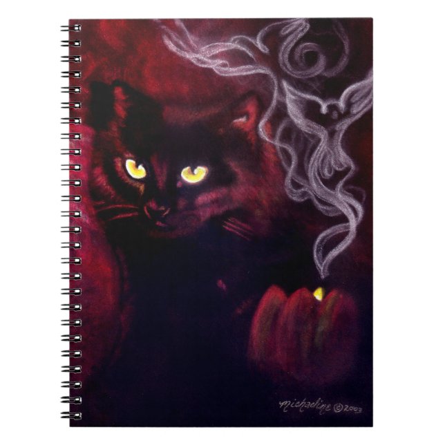 Caderno Espiral Notebook Black Cat Magic Spiral (Frente)