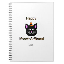 Notebook Black Cat Meow-A-Ween Spiral