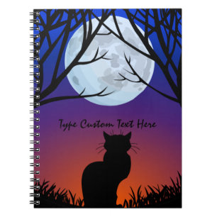 Caderno Espiral Notebook Black Cat Personalizado para Notebook Cat