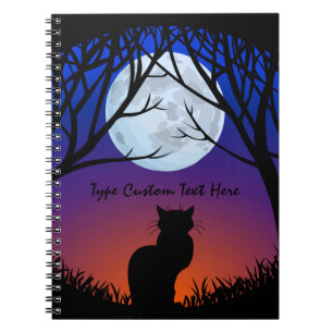 Caderno Espiral Notebook Black Cat Personalizado para Notebook Cat